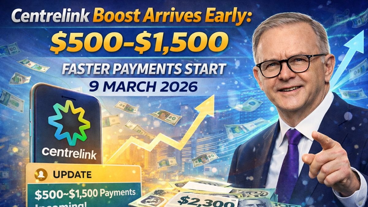 Centrelink Boost Arrives Early $500–$1,500 Faster Payments Start 9 March 2026